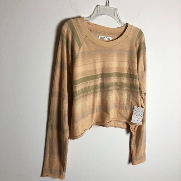 NWT Free People Baja Striped Prosecco Long Sleeve Tee - Picture 7 of 11